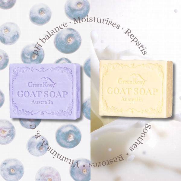 GreenKosy Blueberry & Hydrating Goat Milk Soap Bundle Set - STN AUSTRALIA