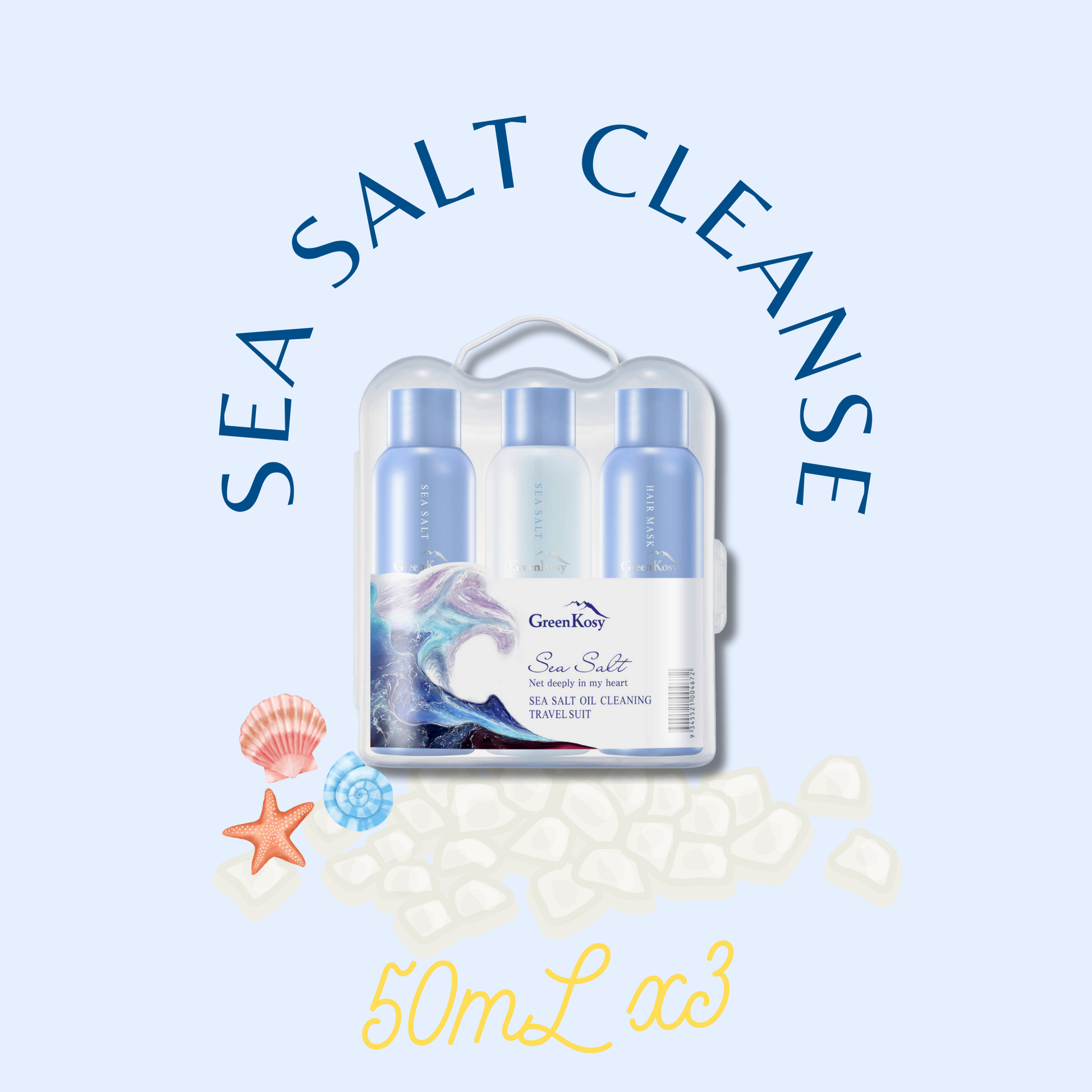 Green Kosy Sea Salt Oil Cleaning Travel Kit - STN AUSTRALIA